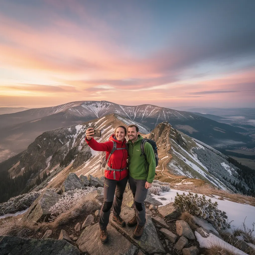 Romantická krajina Českého ráje se skalními útvary a zelenými lesy, ideální na víkendové túry.